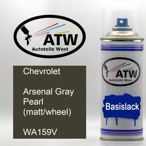 Chevrolet, Arsenal Gray Pearl (matt/wheel), WA159V: 400ml Sprühdose, von ATW Autoteile West.